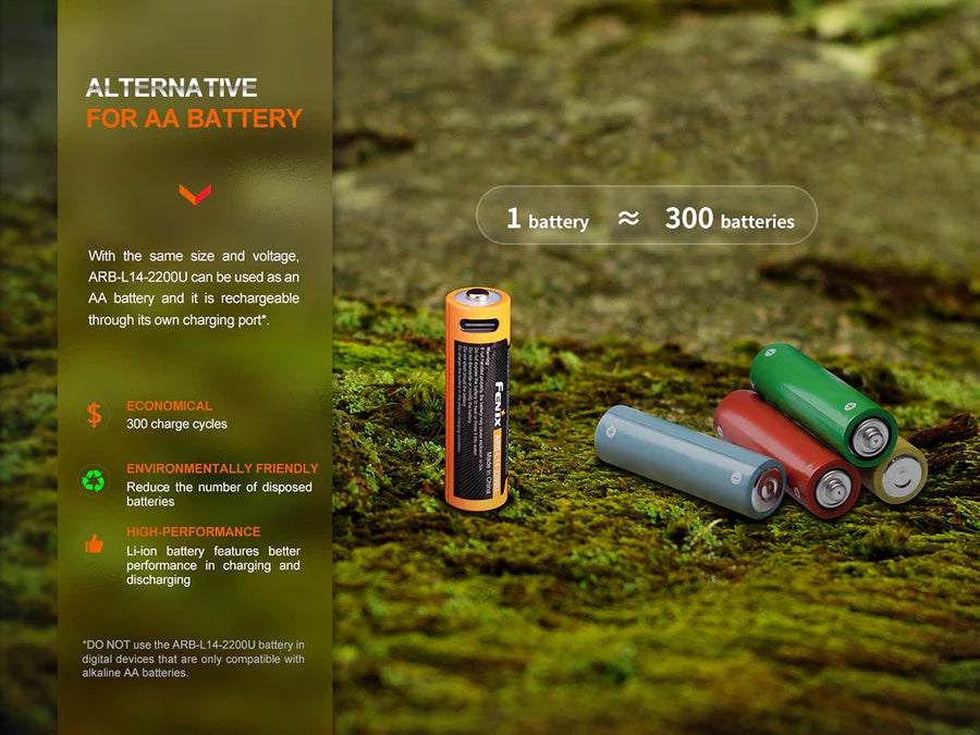 Fenix 14500 ARB-L14-2200U Rechargeable Battery