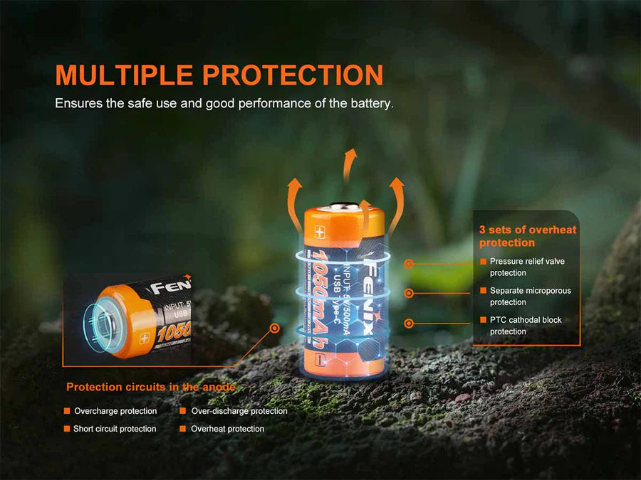 Fenix 16340 ARB-L16-1050UP Rechargeable Battery