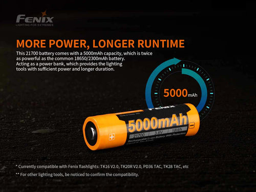 Fenix 21700 ARB-L21-5000 V2.0 Rechargeable Battery