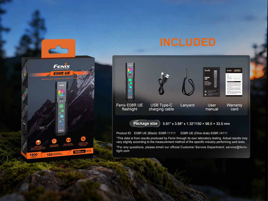 Fenix E08R UE Flat Flashlight