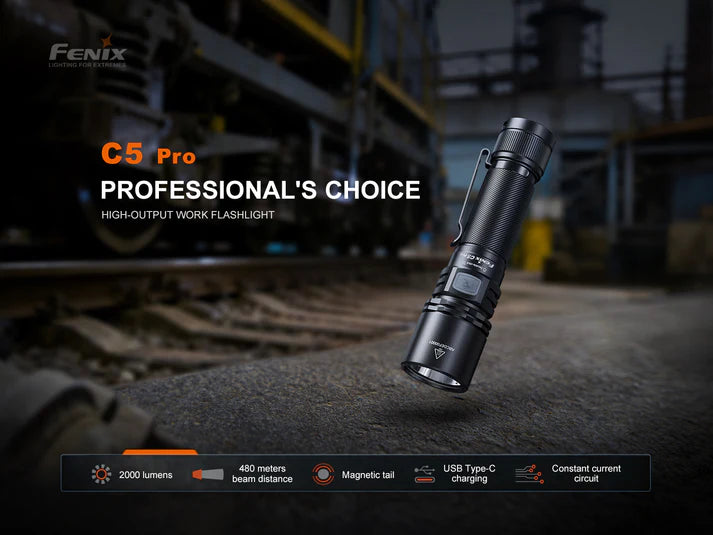 Fenix C5 Pro Rechargeable Flashlight