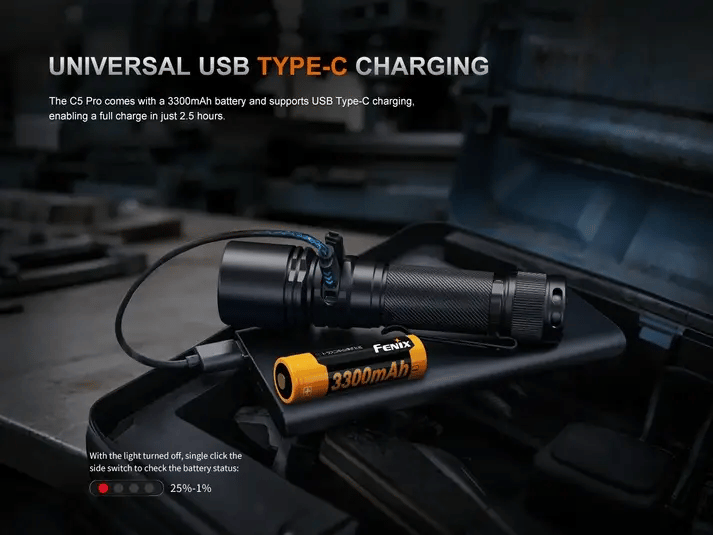 Fenix C5 Pro Rechargeable Flashlight