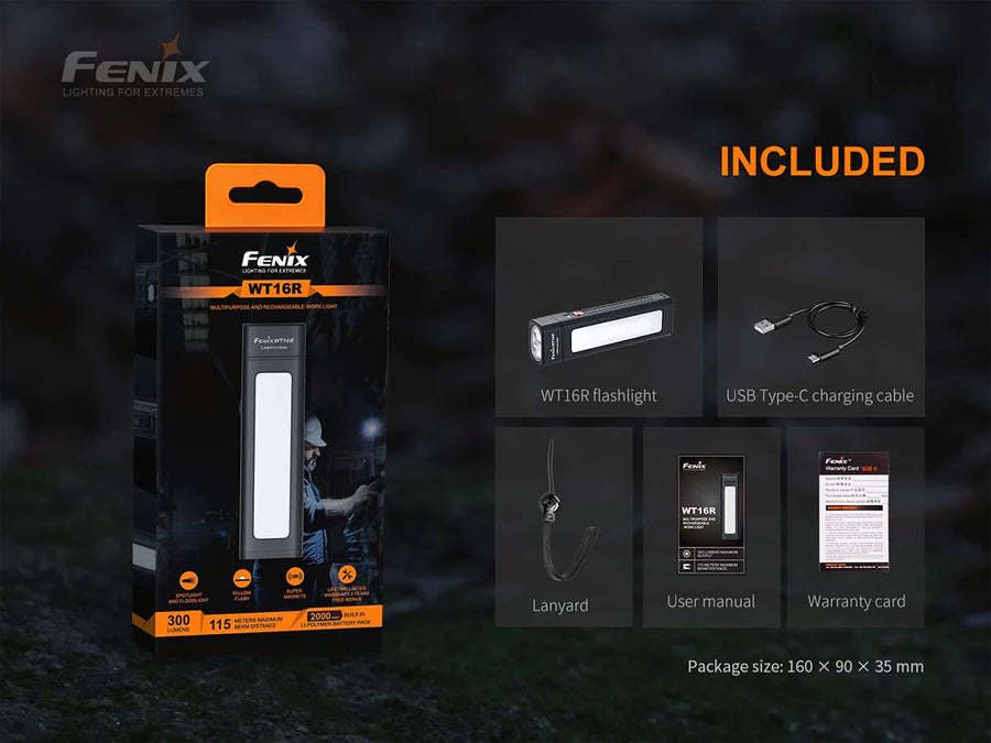 Fenix WT16R Rechargeable Magnetic Flashlight