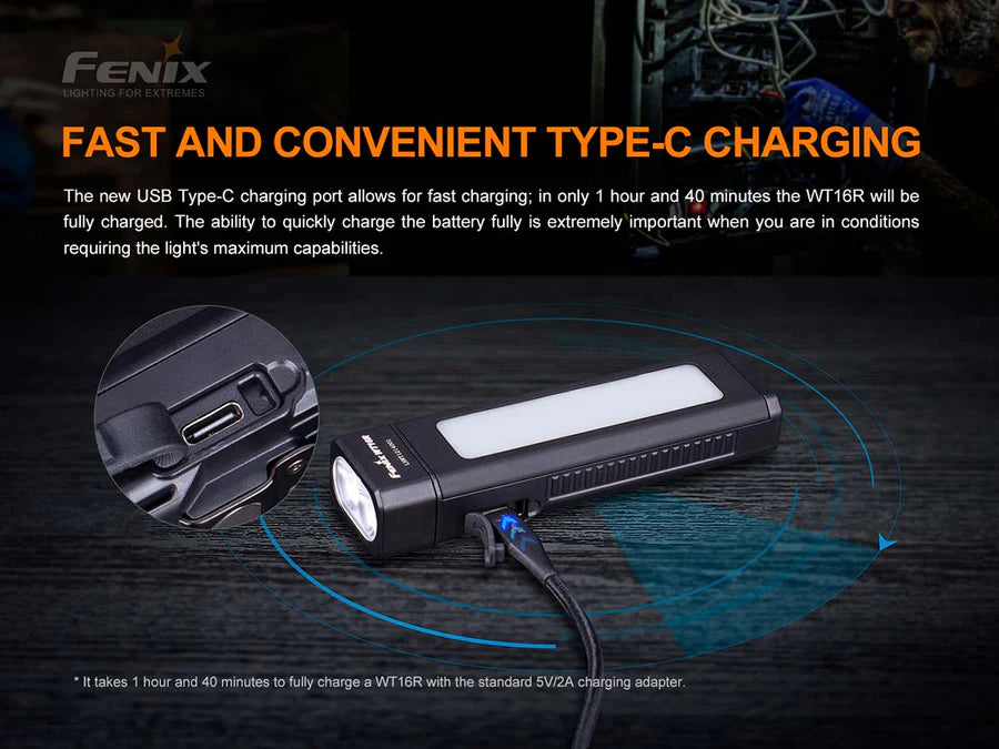 Fenix WT16R Rechargeable Magnetic Flashlight