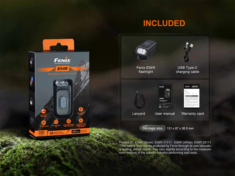 Fenix E04R Clip On Flashlight