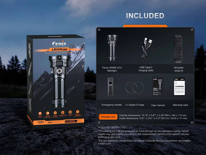 Fenix LR50R V2.0 Flashlight - 18000 Lumens