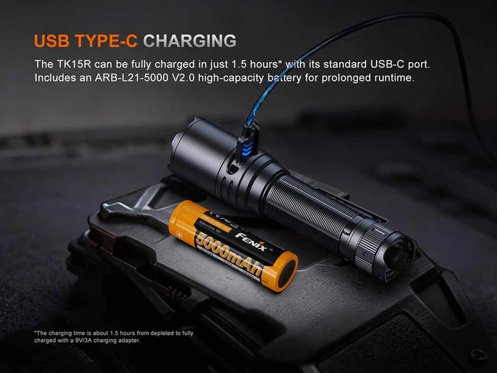 Fenix TK15R Rechargeable Tac Flashlight